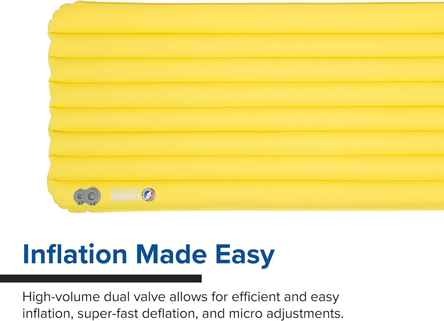 Big Agnes Divide Reg 20x72 Warm Olive Air Chamber Uninsulated Sleeping Pad New - AllSportsWearUSA