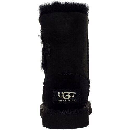 Ugg Girl S Bailey Button T Black Mid-Calf Wool Snow Boot 5991T-BLK size 7 NEW - AllSportsWearUSA