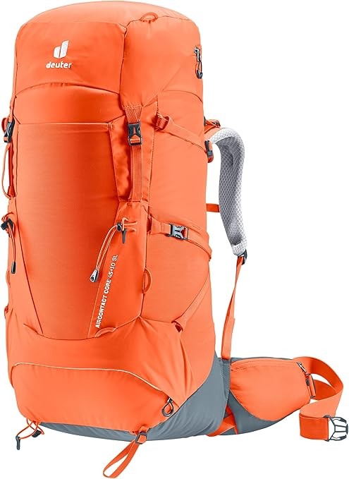 Deuter Women's Aircontact Core 45+10L SL Hiking Backpack  Paprika-Graphite