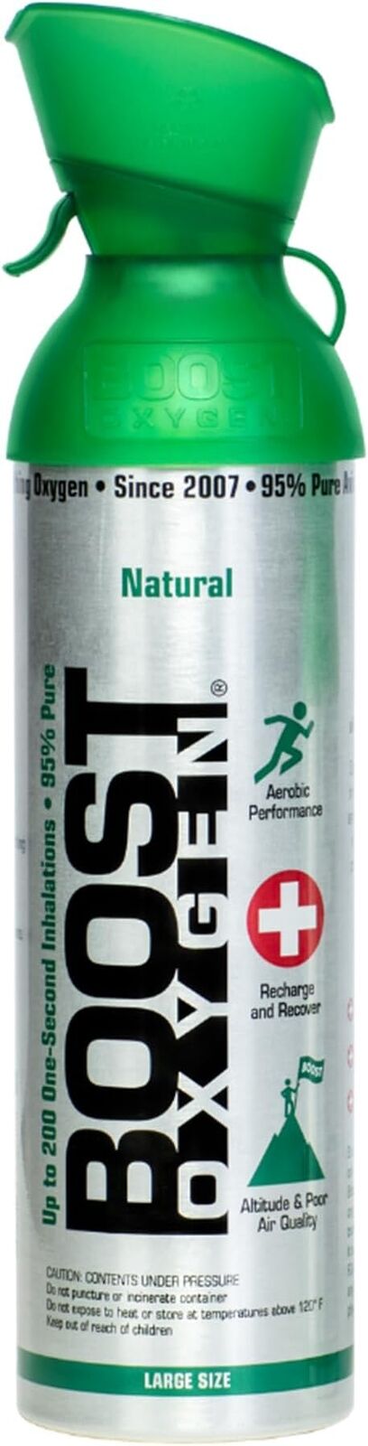 Boost Oxygen 10 Liter Canned Oxygen Bottle with Mouthpiece Natural 701 4 Pack - AllSportsWearUSA