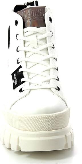 Palladium Womens Revolt Hi TX 97242-127 Star White/Marshmallow Platform Boots - AllSportsWearUSA