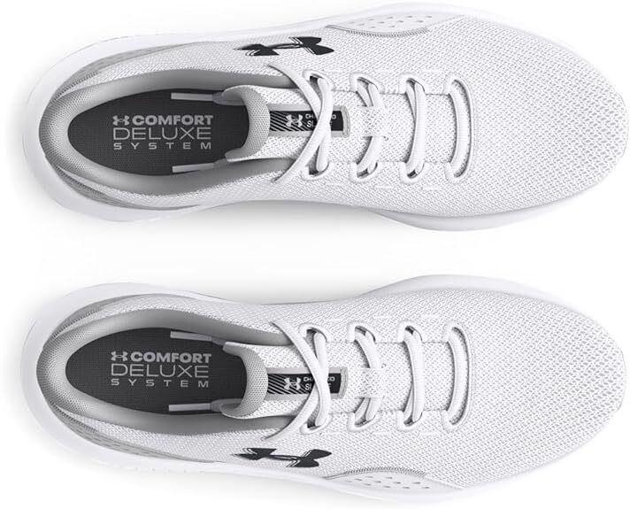 Under Armour men's Charged Surge 4 Sneaker White/Halo Gray/Black 3027000 100 - AllSportsWearUSA