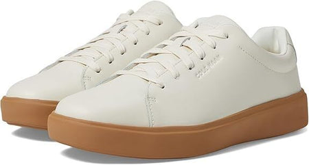 Cole Haan Men's Traveller Leather Low Top Sneakers Ivory Gum C39375 Brand New - AllSportsWearUSA