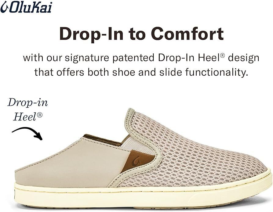OLUKAI Pehuea Women's Slip On Sneakers, Casual Everyday Shoes Tapa/Tapa - AllSportsWearUSA