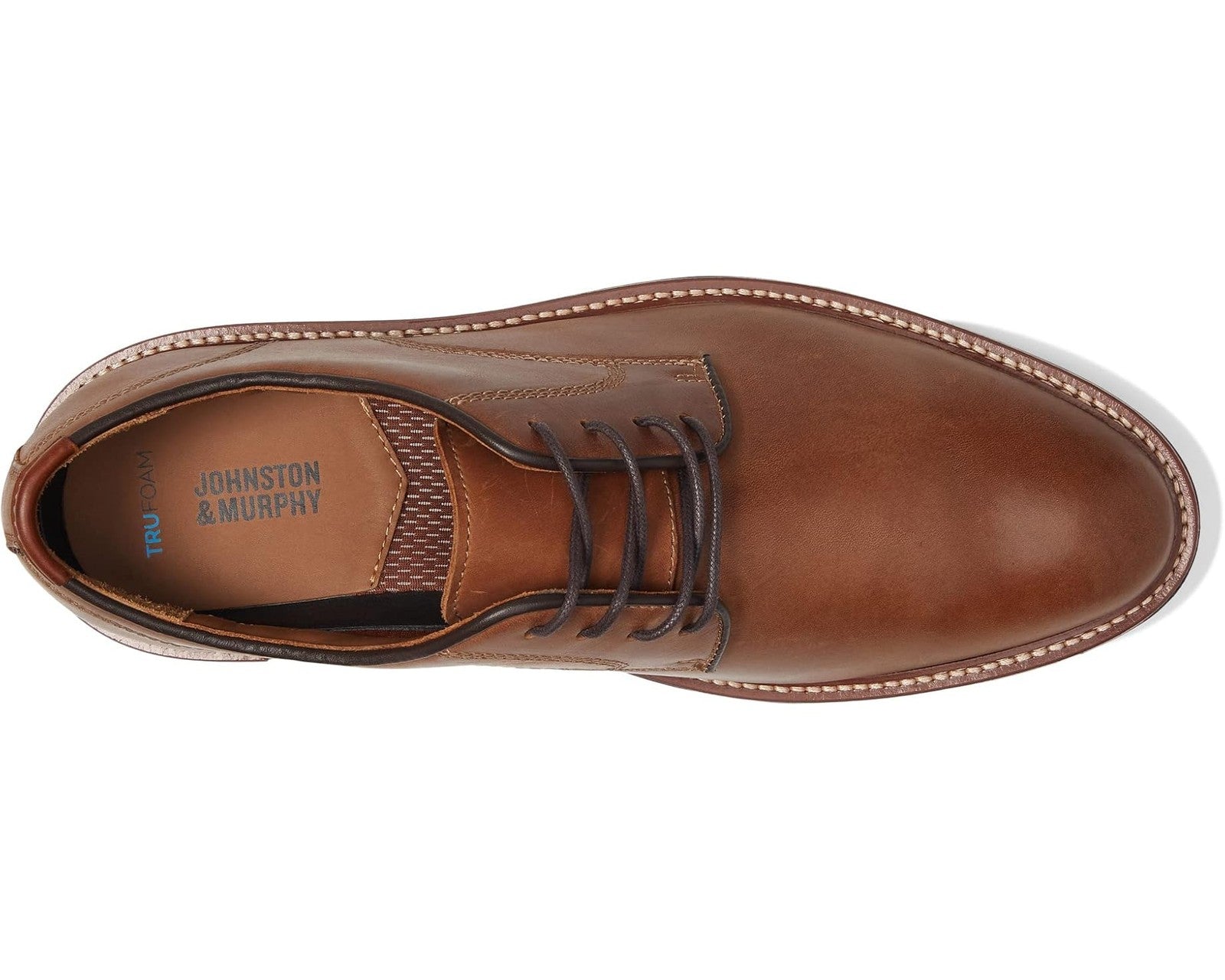 Johnston & Murphy Men's Upton Plain Toe 020-04338 Tan Oiled Full Grain