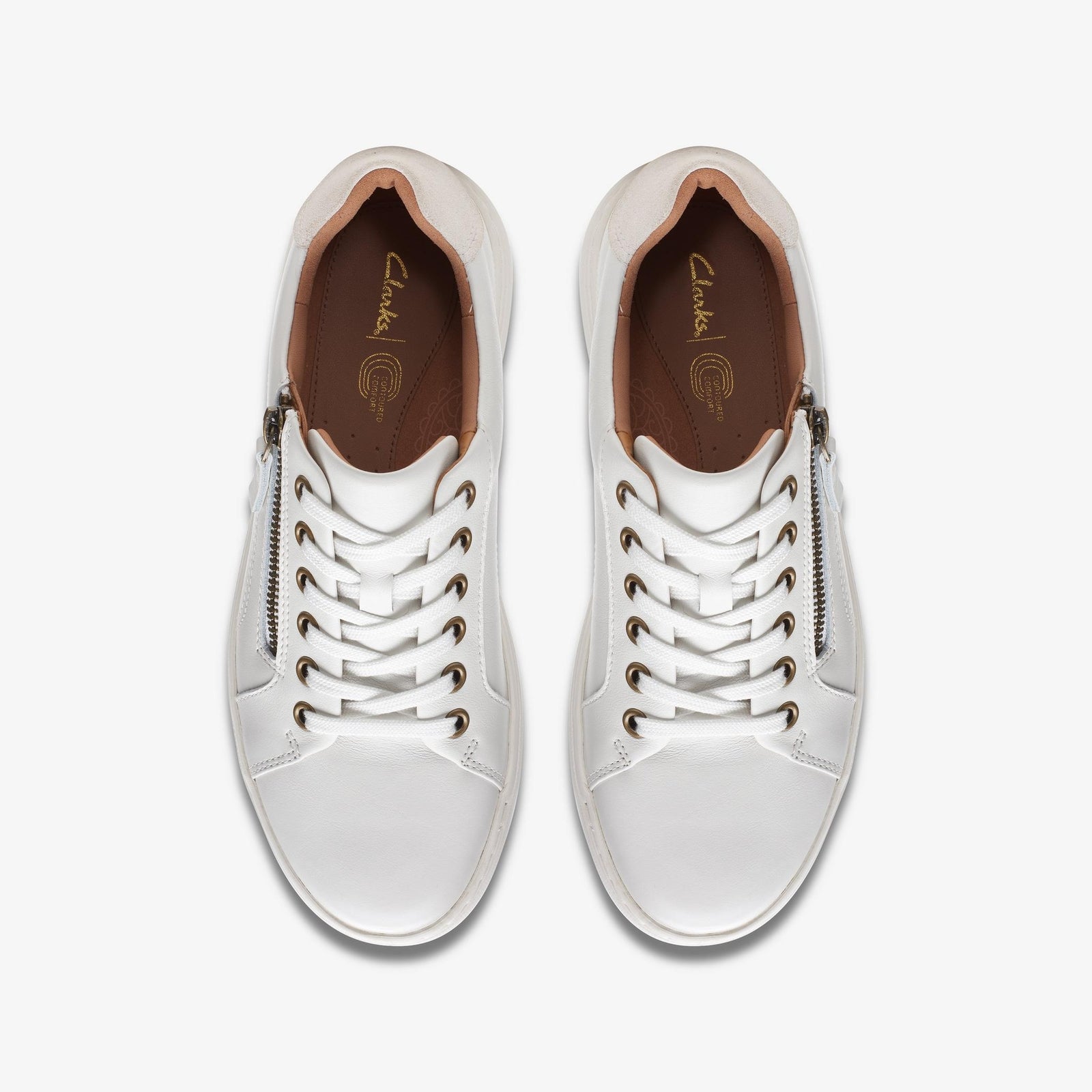 Clarks Women's Nalle Lace White Leather 26165001