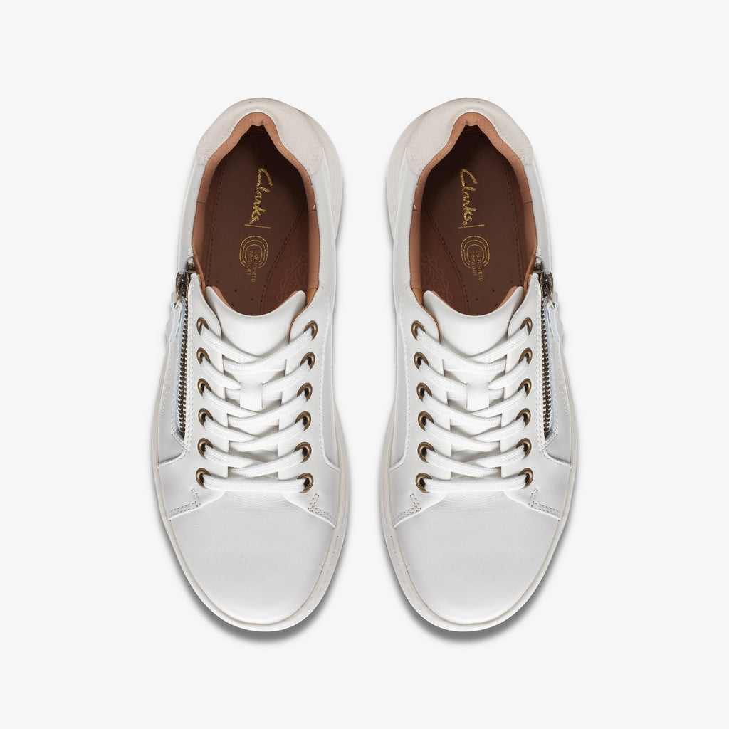 Clarks Women's Nalle Lace White Leather 26165001