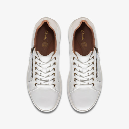Clarks Women's Nalle Lace White Leather 26165001