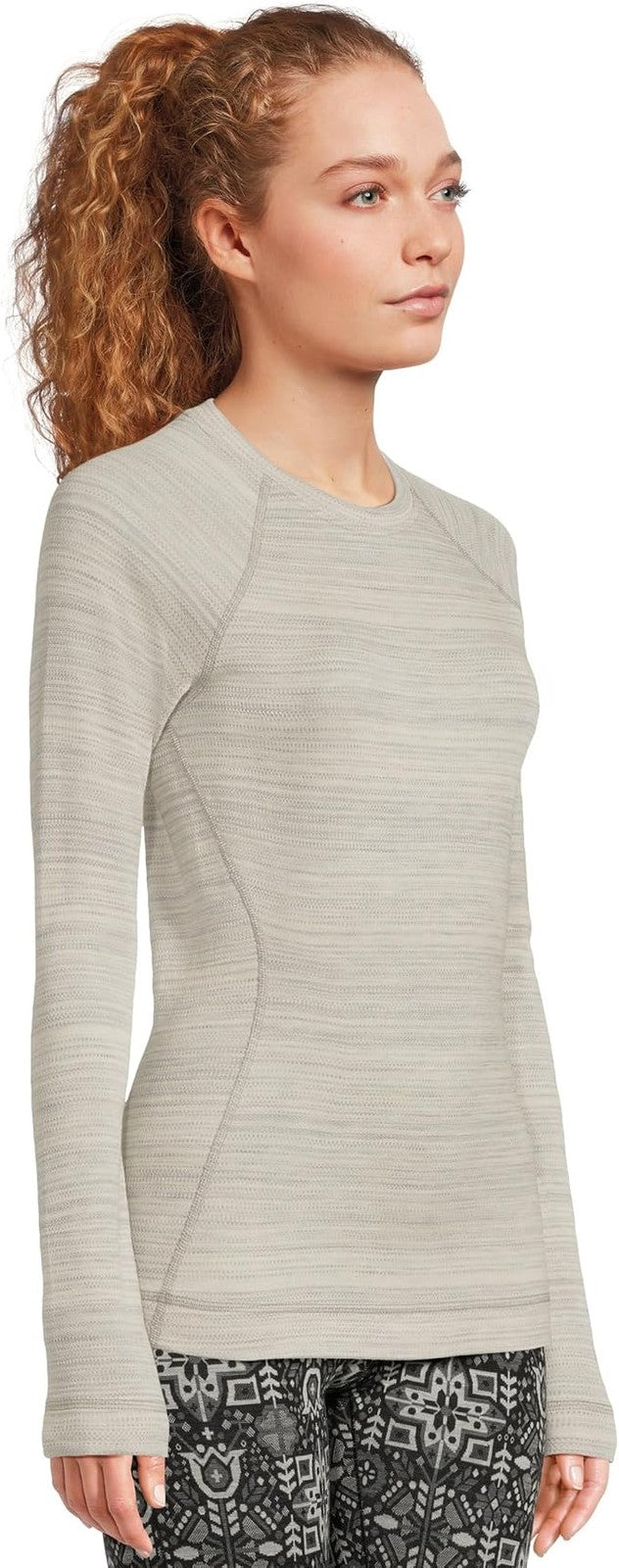 Smartwool Women's Classic Thermal Merino Base Layer Crew SW016369P98 Light Gray