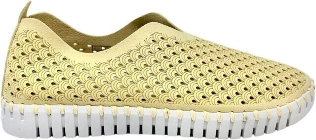 Ilse Jacobsen Women's Tulip Perforated Slip On Casual Double Cream size 38 - AllSportsWearUSA