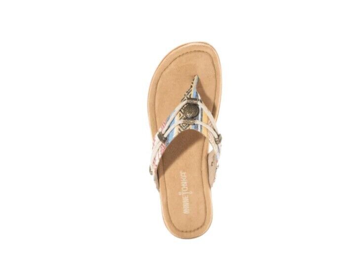 Minnetonka Women's Cortec Fabric Thong Sandals 500285 CRF Brand New - AllSportsWearUSA