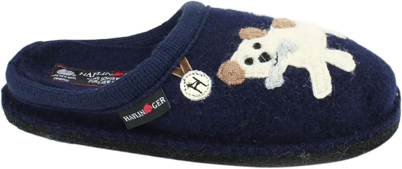Haflinger Fido Navy Slippers 313105-70