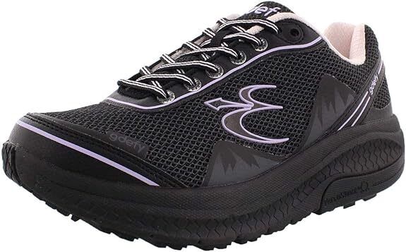 Gravity Defyer Women's Mighty Walk TB9024FLP Black/Purple Sneaker Brand New - AllSportsWearUSA