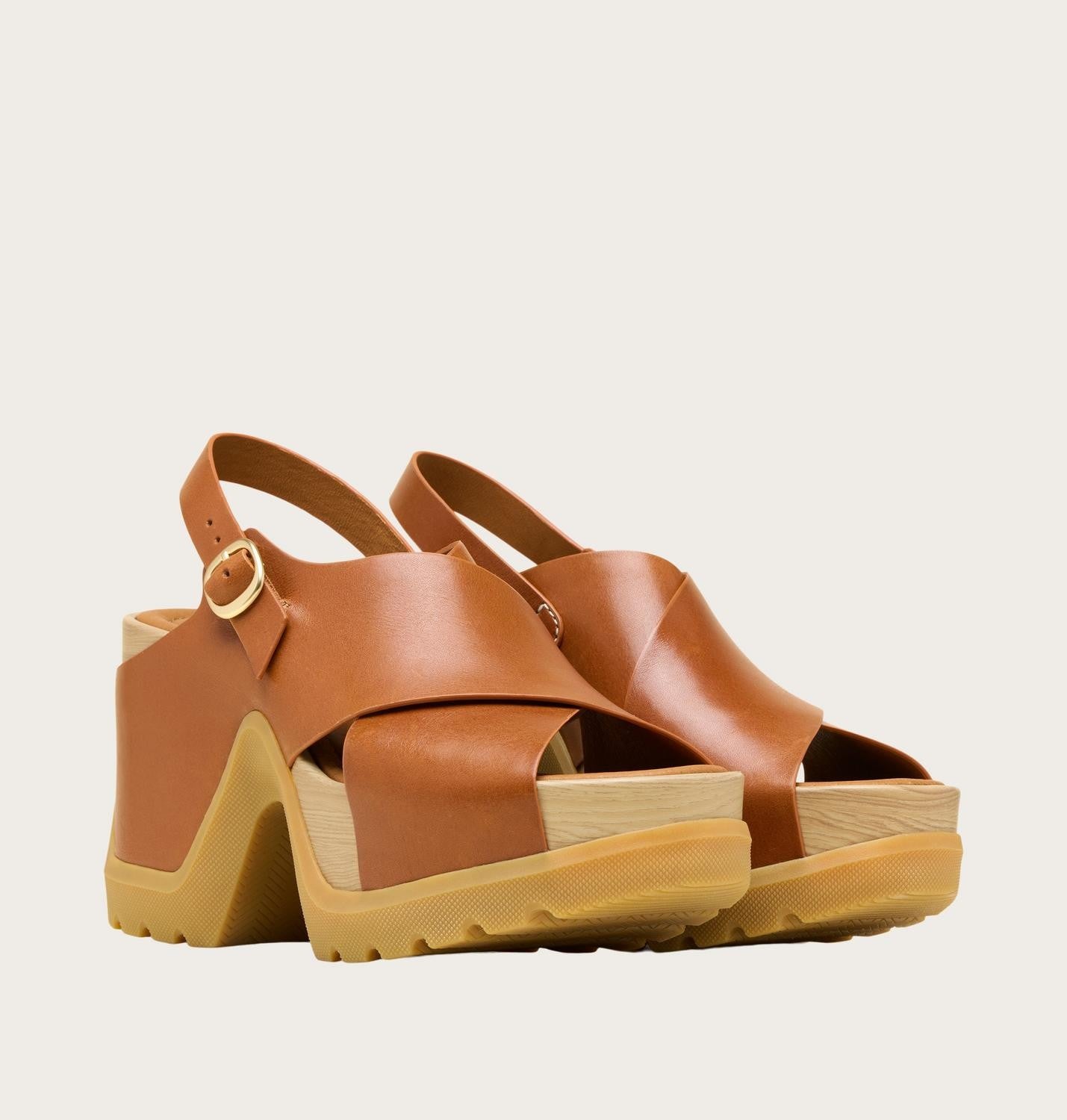 Sorel Roam'n™ Rise Heel Women's Sandal 2151451-222 Iced Tea, Gum 16