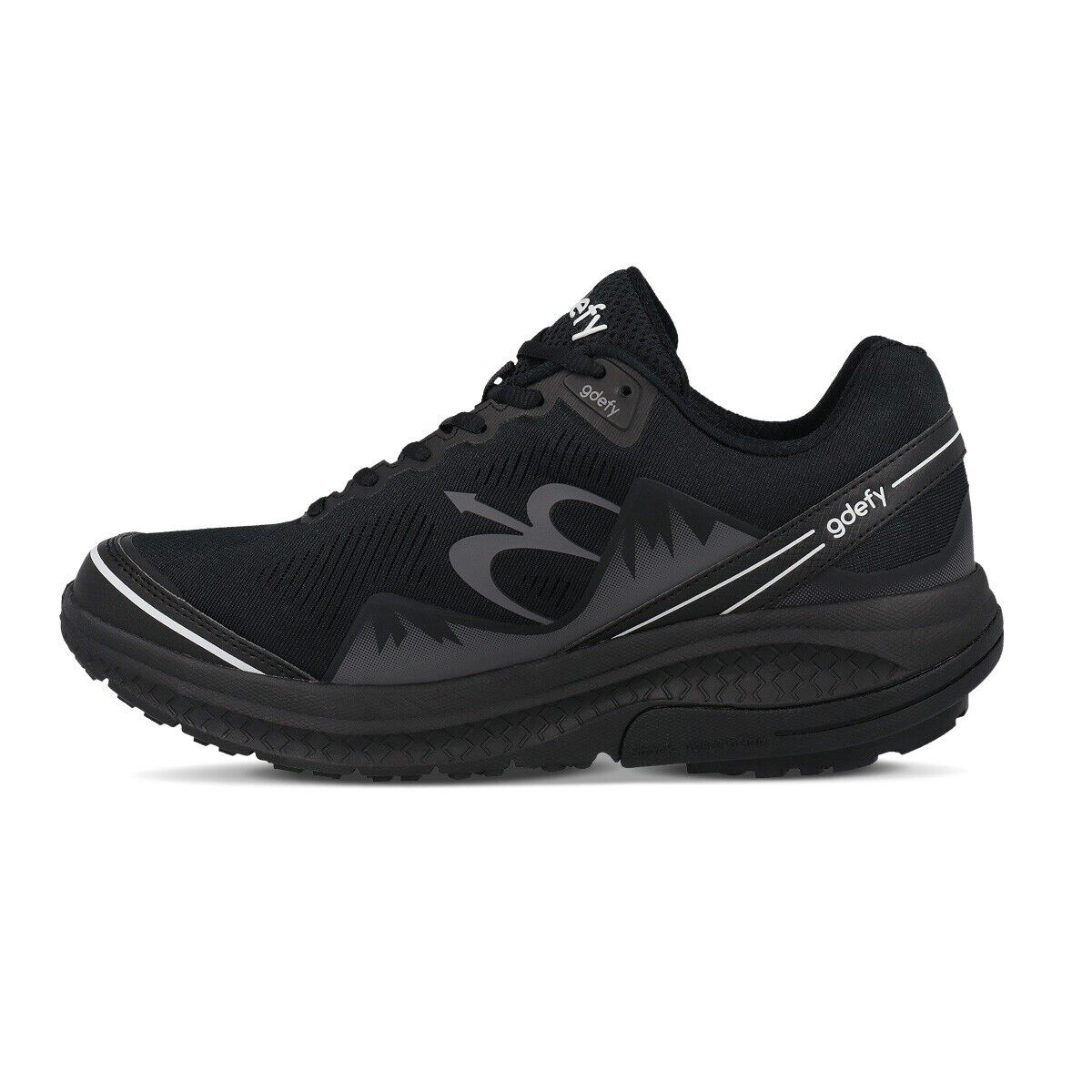 Gravity Defyer Mighty Walk Shoes Mens Wide/Medium Black Comfort Ortho New - AllSportsWearUSA