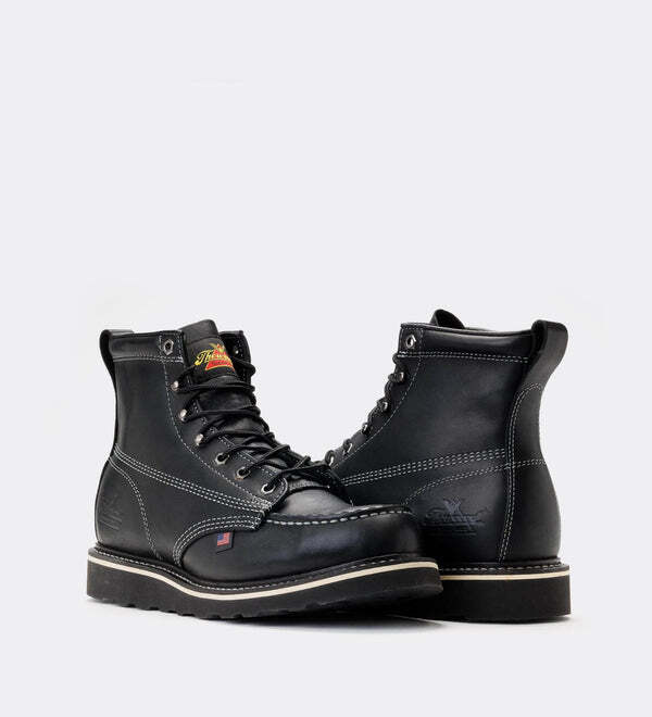 Thorogood American Heritage Midnight 6" 814-6206 Black Moc Toe Work Boots