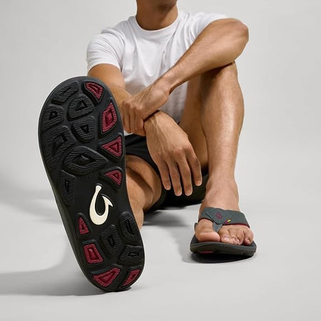 Olukai Kipi Men's Beach Sandals 10324-6C6C Dark Shadow