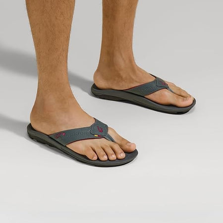 Olukai Kipi Men's Beach Sandals 10324-6C6C Dark Shadow