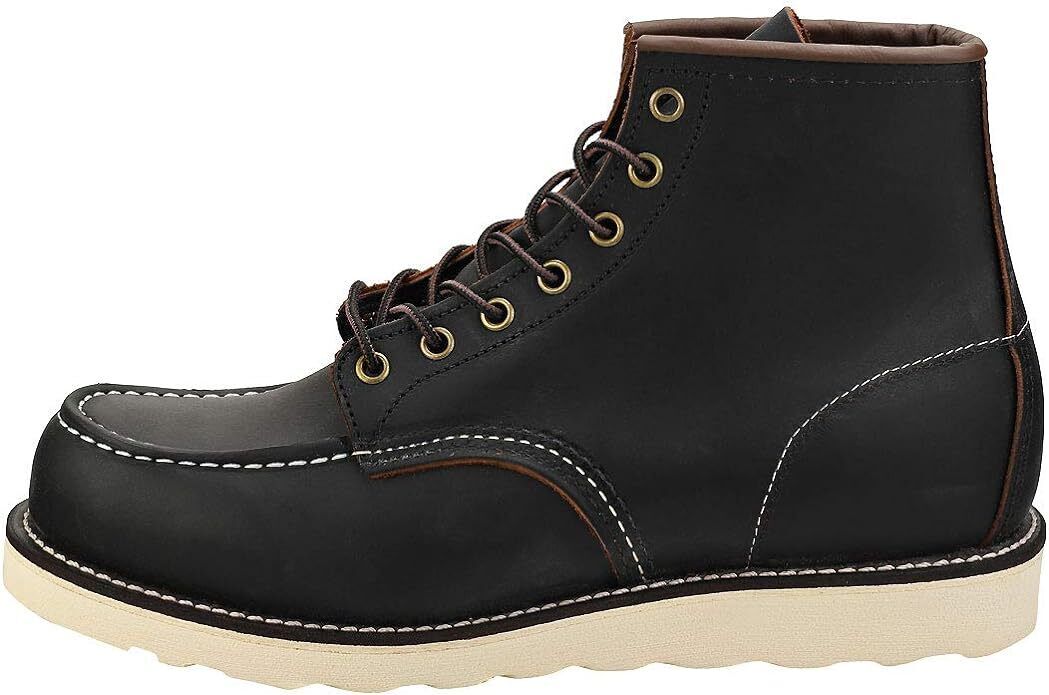 Red Wing Heritage Men's Classic Moc 6" 8849 Boot BLACK PRAIRIE LEATHER Brand New - AllSportsWearUSA