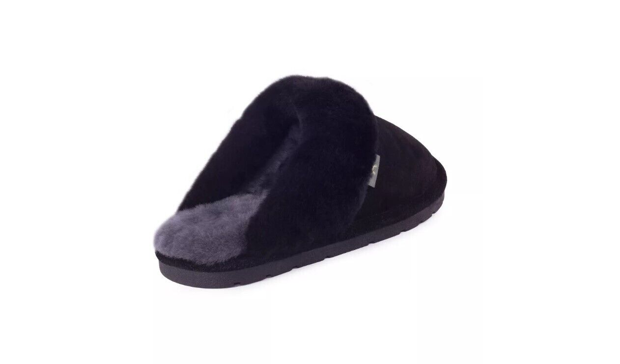 CLOUD NINE LADIES SHEEPSKIN SCUFF CNS-100-BLACK BRAND NEW - AllSportsWearUSA