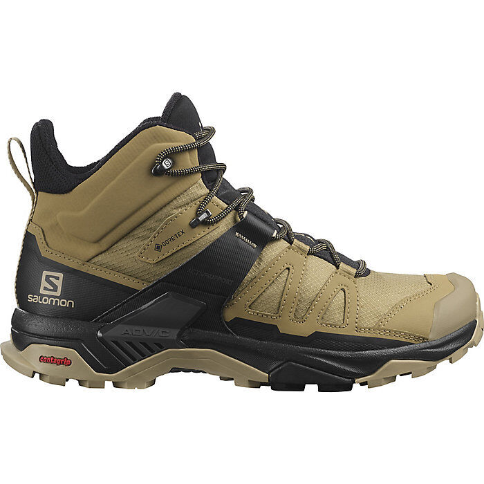 Salomon X Ultra 4 Mid GoreTex Hiking Boots Waterproof Kelp Black Safari - AllSportsWearUSA