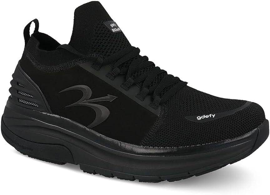 Gravity Defyer GDEFY Womens MATeeM CrossTrainer TB9036FBL Wide Width Black - AllSportsWearUSA