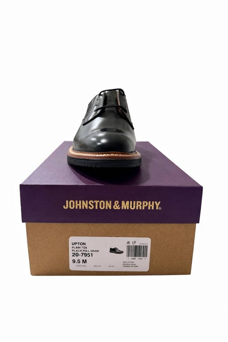 Johnston & Murphy Upton Plain Toe Men's Black Full Grain 020-07951
