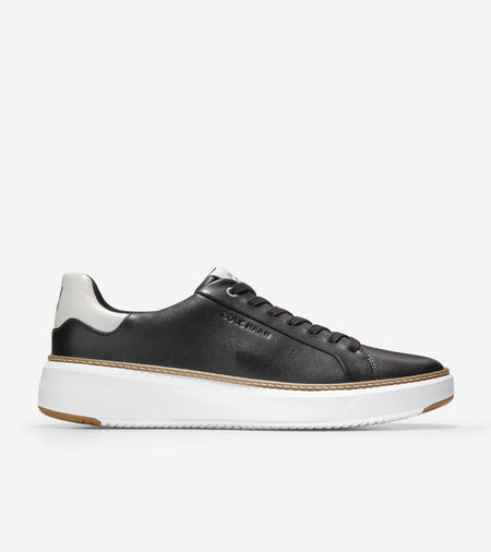 Cole Haan Men’s GrandPro Topspin Black Leather Sneakers C34225 Brand New - AllSportsWearUSA