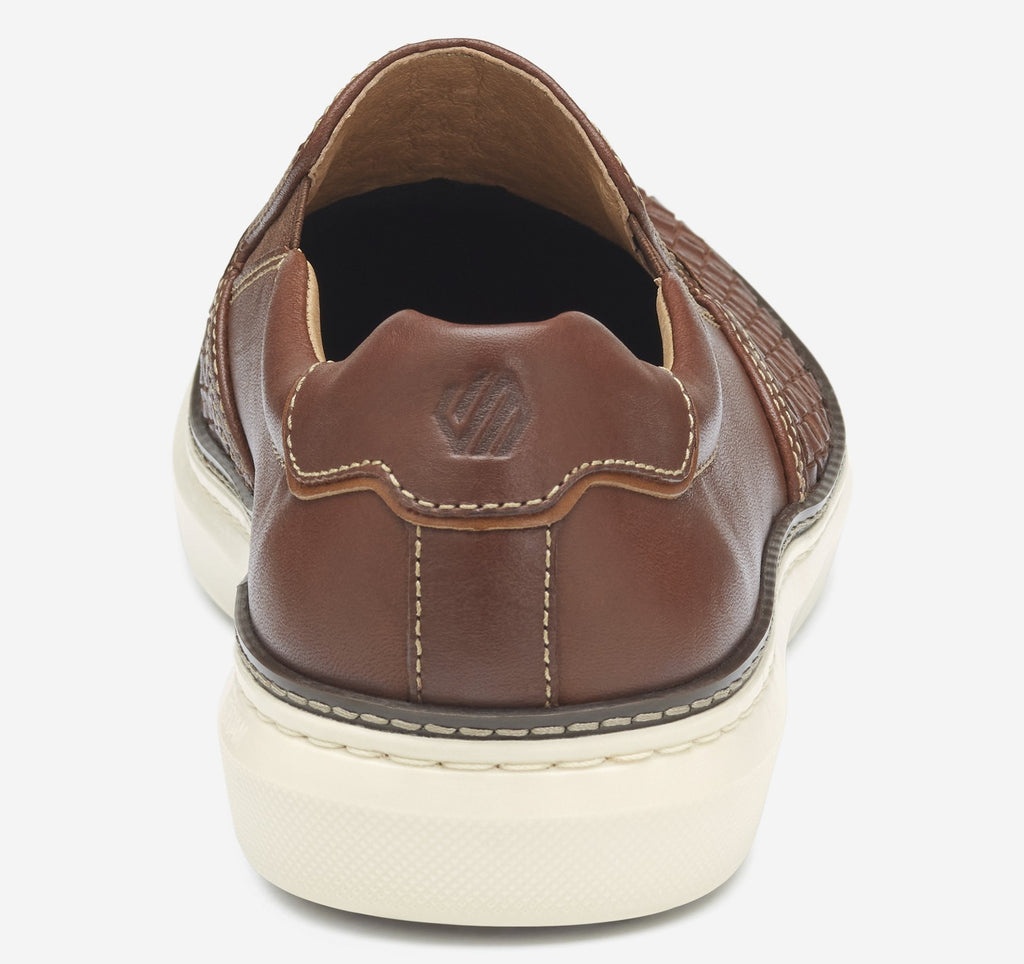 Johnston & Murphy McGuffey 2 Woven Slip-On  25-2996 Tan Woven Full Grain