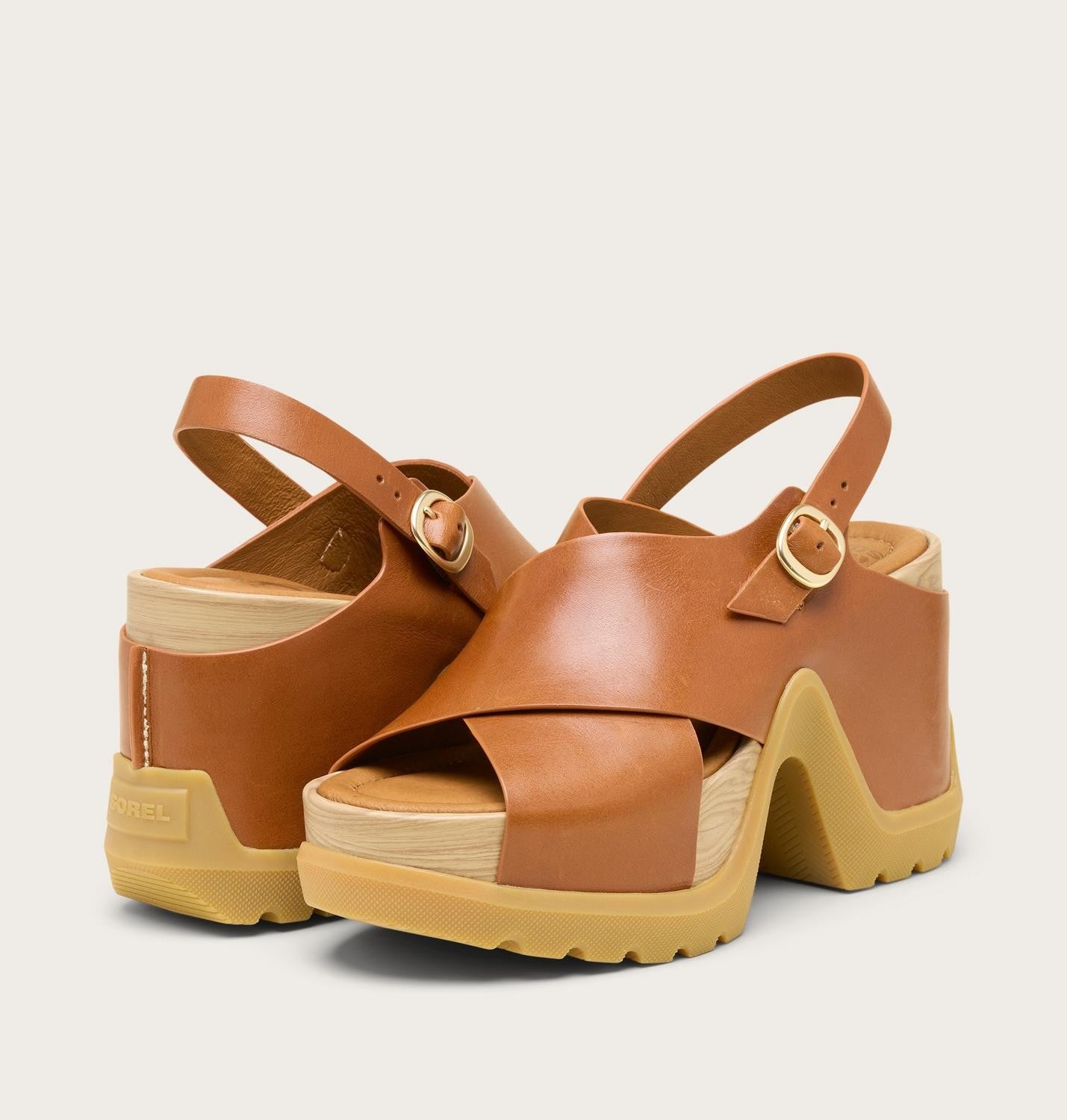 Sorel Roam'n™ Rise Heel Women's Sandal 2151451-222 Iced Tea, Gum 16