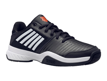 K-Swiss Men's Court Express Tennis Shoe 05443-043 JET BLACK/WHITE/SPICY ORANGE