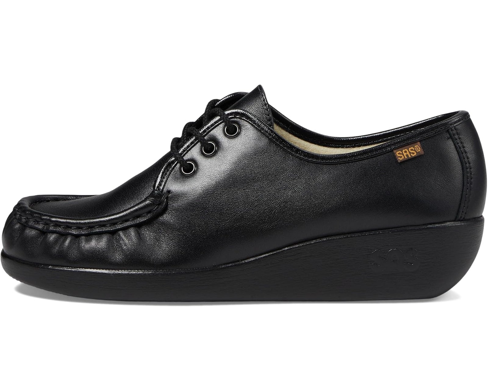 SAS  Bounce Lace Up Comfort Moc Women's Black