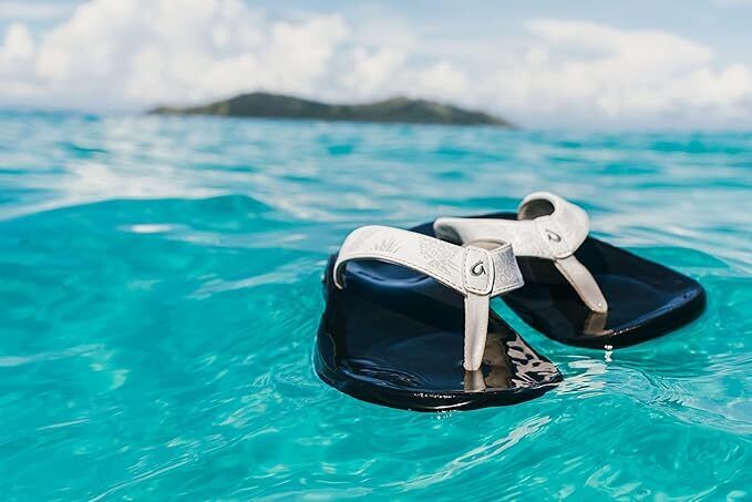 OluKai Women's Ohana 20110-WBHQ Bright White/Hua Flip Flop Beach Sandals New - AllSportsWearUSA