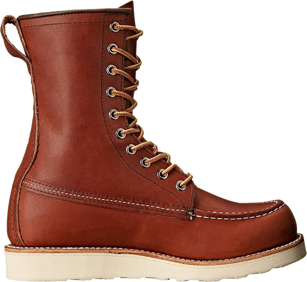 Red Wing 8 Inch Moc Toe Boot # 877 Oro Legacy Leather Men Regular Width New - AllSportsWearUSA