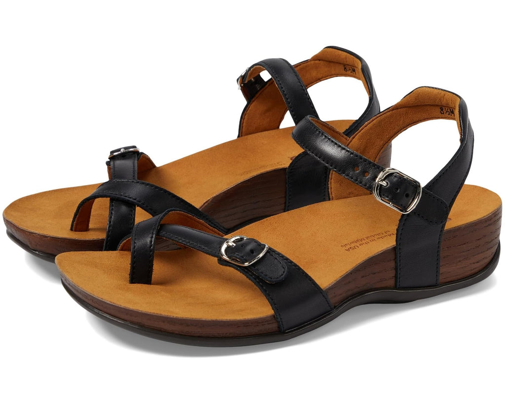 SAS Pampa Comfort Toe Loop Sandal Black