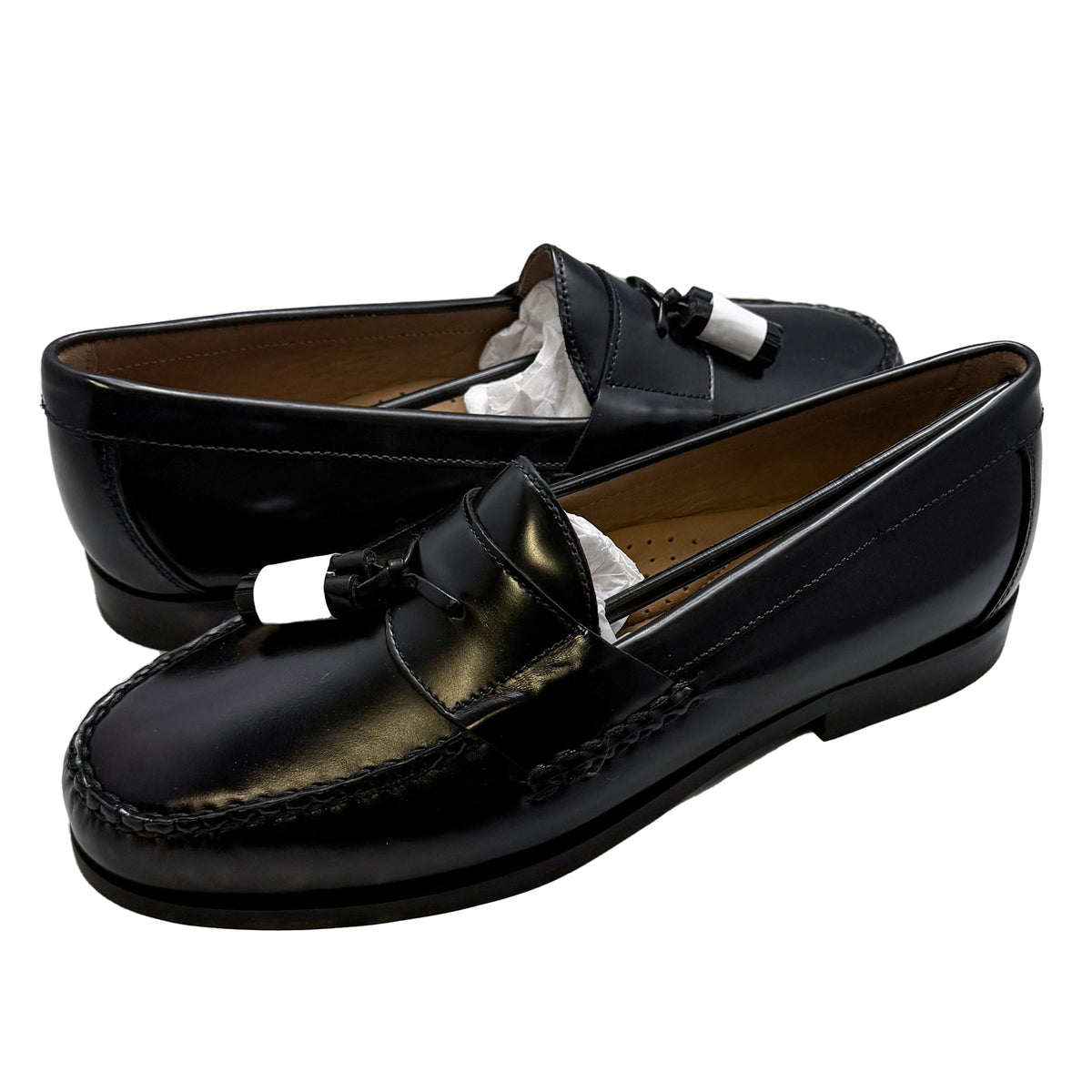 Johnston & Murphy 15-1095 Men’s Sz 9.5 Hayes Black Leather Tassel Loafer Shoes Amazon.com | Johnston & Murphy Men main image 2