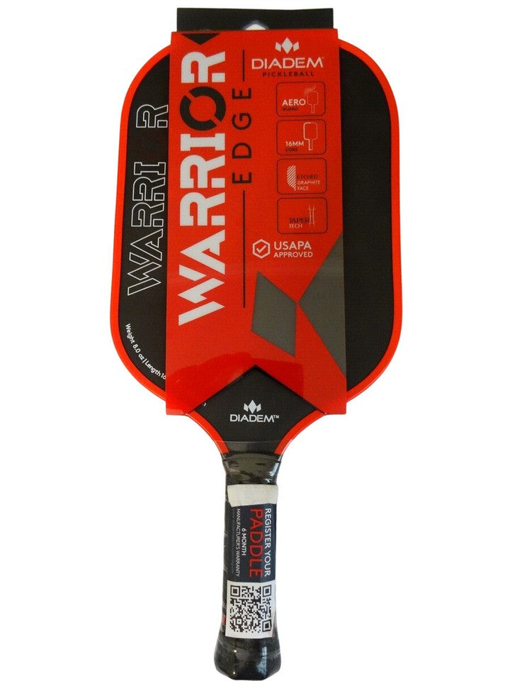 Diadem Warrior Edge Pickleball Paddle - Red (PB-WAR-E-RED)