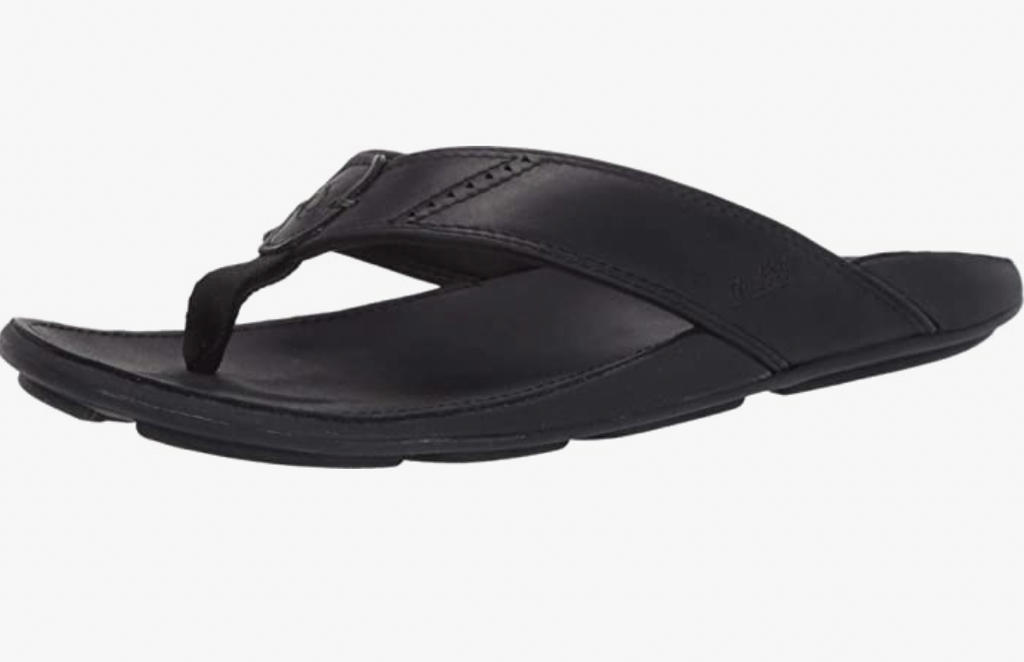 OLUKAI NUI Mens Sandals Black/Lava Rock - AllSportsWearUSA